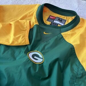 Green Bay Packers Nike Team On Field Men's M Vintage Windbreaker Jacket 90s NFL